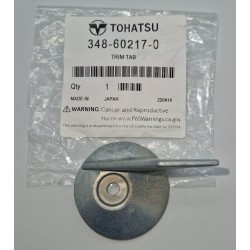 ANODE "TRIM TAB", GEAR CASE | 348-60217-0