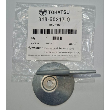 ANODE "TRIM TAB", GEAR CASE | 348-60217-0