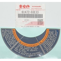 LABEL, RING GEAR COVER | 61472-93E33