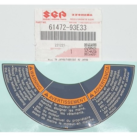 LABEL, RING GEAR COVER | 61472-93E33