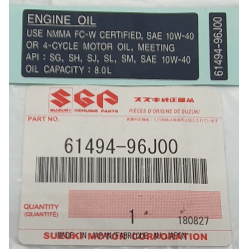 LABEL, RING GEAR COVER | 61494-96J00