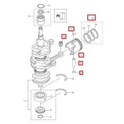 PISTON ΚΙΤ "STD" (used) | 3T5-00001-0 / 3GF-00001-1