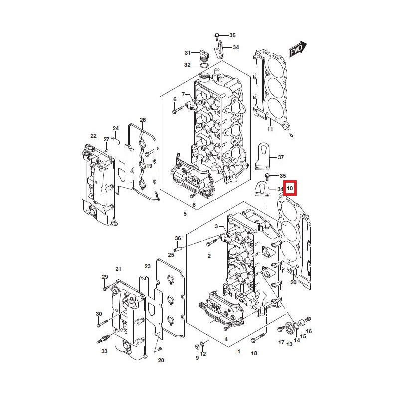 GASKET, CYL HEAD "STBD" | 11141-98J10