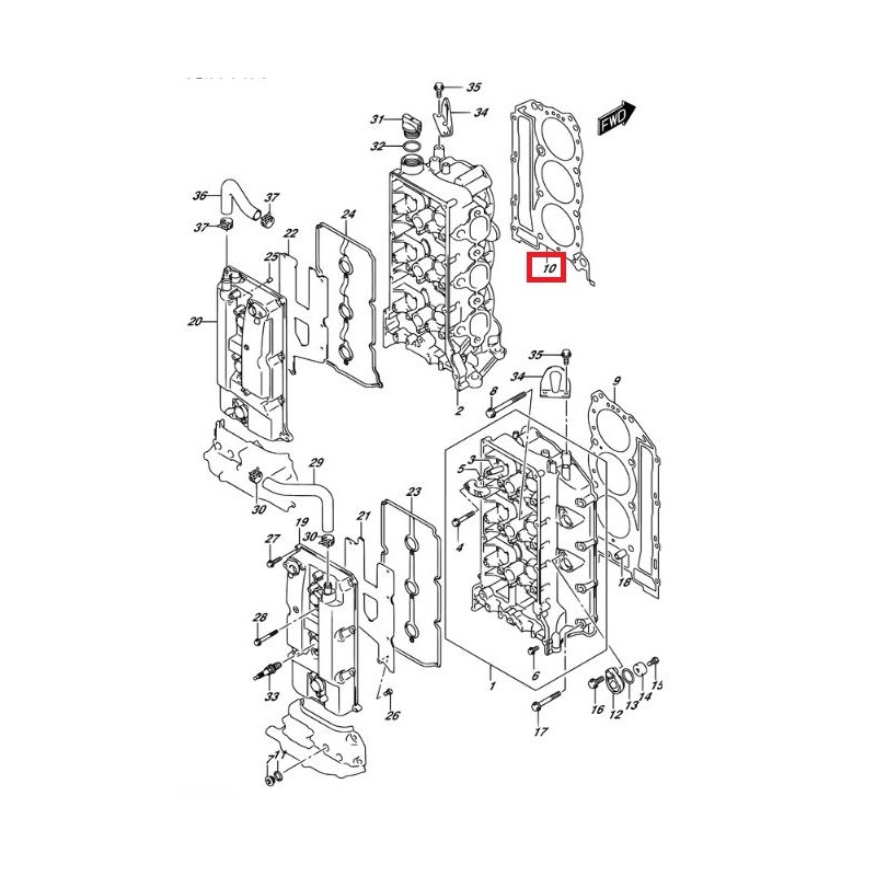 GASKET, CYL HEAD "PORT" | 11142-93J10
