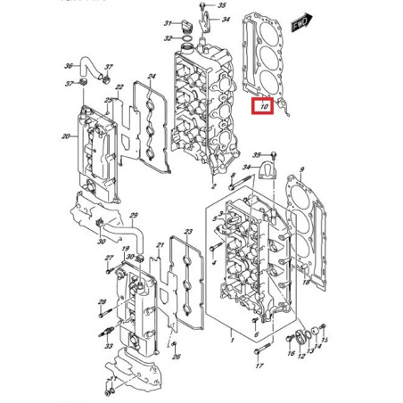 GASKET, CYL HEAD "PORT" | 11142-93J10