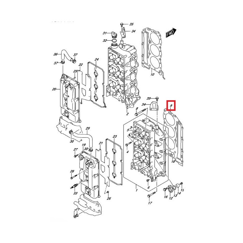 GASKET, CYL HEAD "STBD" | 11141-93J10