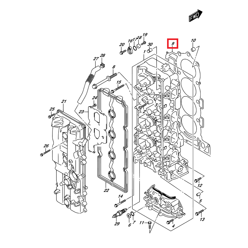 GASKET, CYL HEAD | 11141-96L00