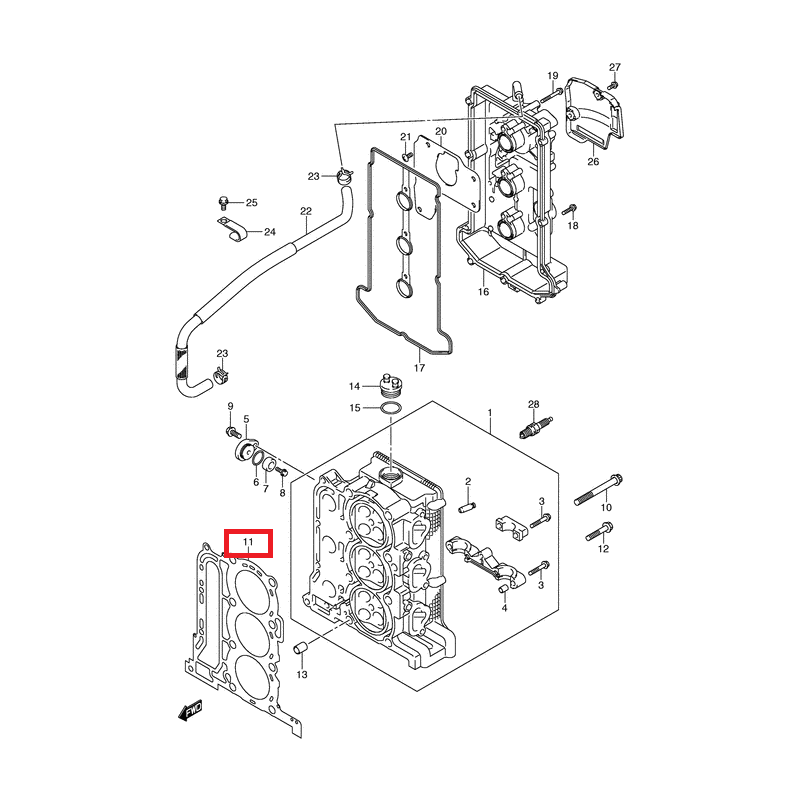 GASKET, CYL HEAD | 11141-88L00