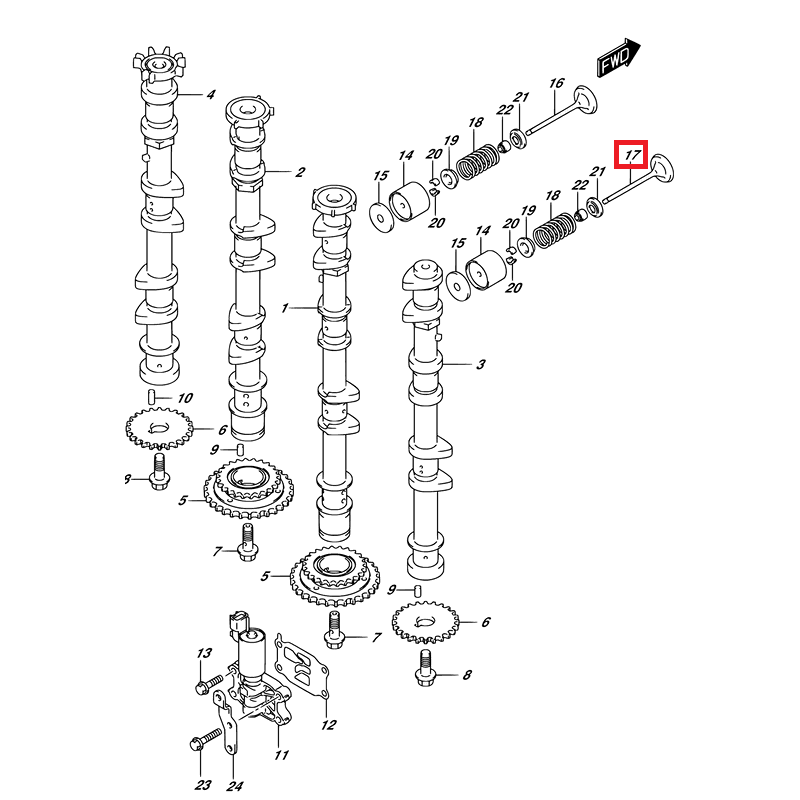 Exhaust Valve 12915-98L00