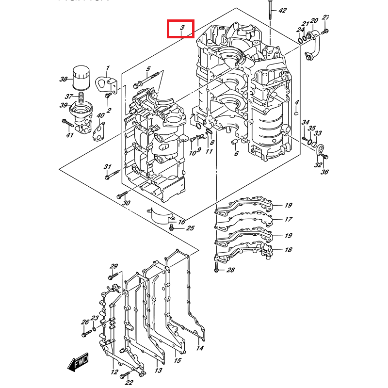 CYLINDER BLOCK | 11301-98L00