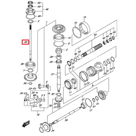 Upper Driveshaft (X)