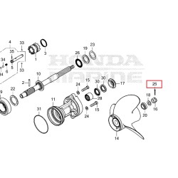 COTTER PIN, PROPELLER | 90758-ZW1-B00