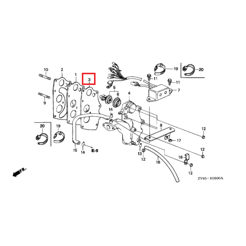 copy of GASKET, EX CHAMMBER| 12517-881-003